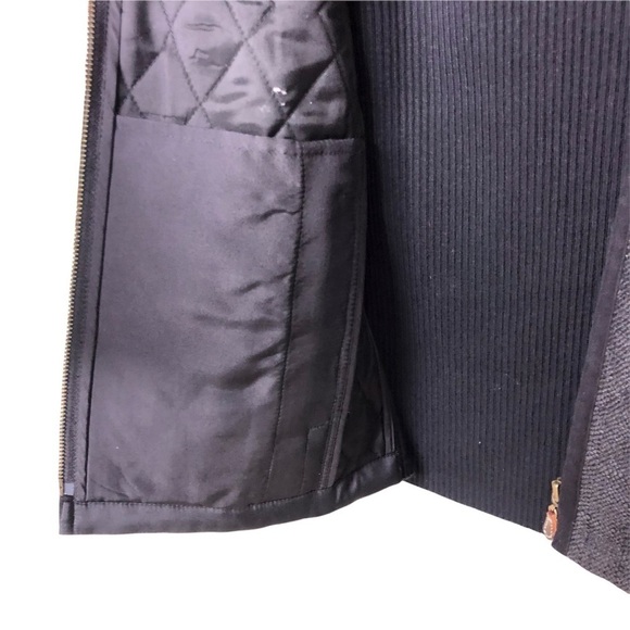 J McLaughlin Bennet Tweed Quilted Vest Ribbed Knit Back Black Size XS - Picture 8 of 11